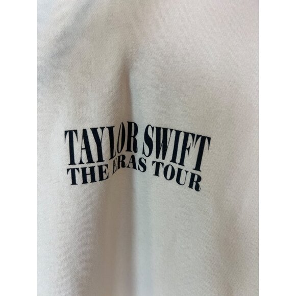 Taylor Swift | The Eras Tour Cream Hoodie Sweatshirt - Black Print Small - Picture 7 of 7